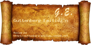 Guttenberg Emilián névjegykártya